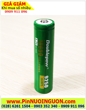 Pin DoublePow 18650-9250mWh, Pin sạc 18650 lithium Li-ion 3.7v DoublePow 18650-9250mWh /Đầu lồi chỉ sử dụng cho Đèn Pin, Quạt